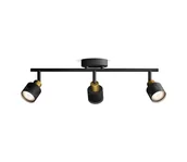 Lampy sufitowe - Philips - Oświetlenie punktowe NIALL 3xGU10/5W/230V czarne/mosiądz - miniaturka - grafika 1