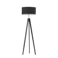 Lampy stojące - Lysne, Lampa stojąca do salonu z welurowym abażurem Haiti Velur, Czarny - miniaturka - grafika 1