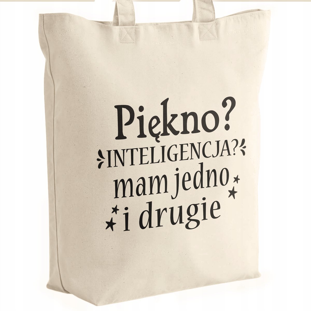 Torba bawełniana premium prezent na Dzień Kobiet Piękno Inteligencja