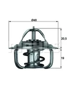 Termostaty - Termostat, płyn chłodzący Mahle TX 1 92D - miniaturka - grafika 1