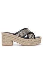 Espadryle damskie - Nine West Espadryle WYL2734-1 Czarny - miniaturka - grafika 1