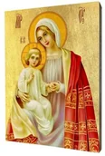 Ikony i obrazy sakralne - Ikona złocona z wizerunkiem Matki Bożej - miniaturka - grafika 1