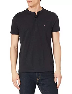 Tommy Hilfiger Męski t-shirt Slub Ss Henley - Koszulki męskie - miniaturka - grafika 1