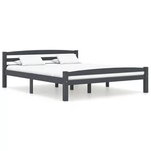 vidaXL Lumarko Rama łóżka, ciemnoszara, lite drewno sosnowe, 160 x 200 cm! 322093 - Łóżka - miniaturka - grafika 1