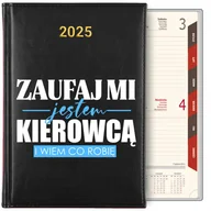 Notesy i bloczki - KALENDARZ TERMINARZ PLANER DZIENNY Czarny A5 2025 Prezent dla KIEROWCY WZÓR - miniaturka - grafika 1