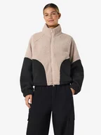 Kurtki damskie - Noisy may Kurtka polarowa "Cuddle" w kolorze beżowo-czarnym - miniaturka - grafika 1