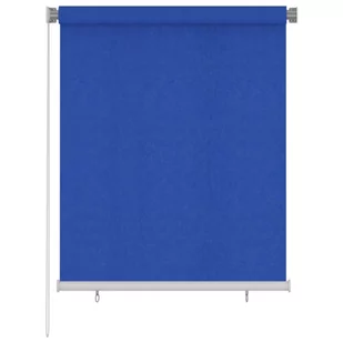 vidaXL Roleta zewnętrzna, 120x140 cm, niebieska, HDPE - Rolety - miniaturka - grafika 1