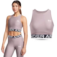 Koszulki sportowe damskie - Koszulka treningowa damska Under Armour HeatGear Rib Tank bez rękawów - miniaturka - grafika 1