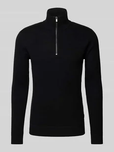 Sweter z dzianiny ze stójką model ‘BLUCHRISTER’ - Swetry męskie - miniaturka - grafika 1