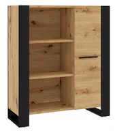 Regały - Regał na książki dąb artisan Livogo - miniaturka - grafika 1