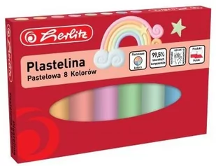 Herlitz Plastelina pastelowa 8 kolorów - Masy plastyczne - miniaturka - grafika 1