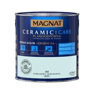 MAGNAT Farba ceramiczna Ceramic Care turkusowy akwamaryn A4 2,5 l - Farby wewnętrzne - miniaturka - grafika 1