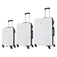 Walizki - Zestaw walizek SEMI LINE T5952 Biały - miniaturka - grafika 1