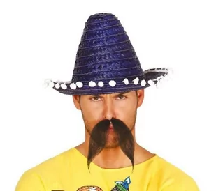 Guirca Kapelusz "Mini Sombrero", niebieski, GUIRCA, 33 cm GU13630 - Dodatki do strojów karnawałowych - miniaturka - grafika 1