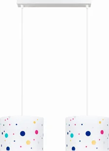 Solar Lampa wisząca do pokoju dziecięcego 2płomienna kolorowe kropki - Lampy sufitowe - miniaturka - grafika 1