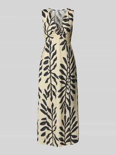 Sukienka midi z dekoltem w serek - Sukienki - miniaturka - grafika 1