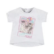 Bluzki damskie - Dziewczęca bluzka z krótkim rękawem, biały, rozmiar 68 - miniaturka - grafika 1