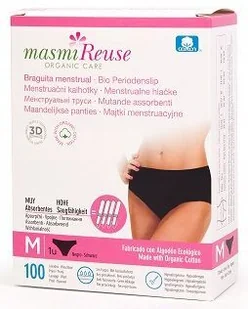 Masmi Organic Care, majtki menstruacyjne, rozmiar M (40/42), czarne, 1 sztuka - Bielizna lecznicza - miniaturka - grafika 1
