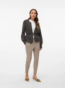 Vero Moda Spodnie dresowe w kolorze szarobrązowym - Spodnie sportowe damskie - miniaturka - grafika 1