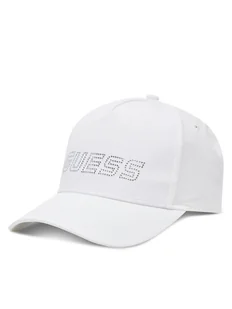 Guess Czapka z daszkiem V5GZ01 WO08O Biały - Czapki damskie - miniaturka - grafika 1