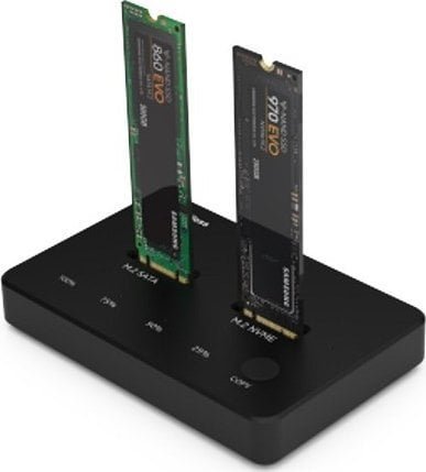 Stacja dokująca Extra Digital Docking Station 2x M.2 NVME+SATA SSD iki 10Gbps HC380619