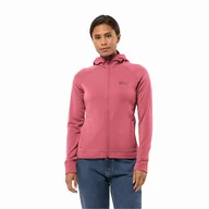 Kurtki damskie - Damska kurtka polarowa Jack Wolfskin WALDSEE HOODED JKT W soft pink - XS - miniaturka - grafika 1