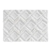 Dywaniki łazienkowe - Dywanik łazienkowy boho IKATIS, bawełniany o grubym splocie, 50 x 80 cm - miniaturka - grafika 1