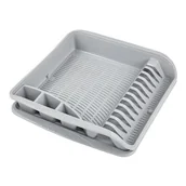 Suszarki do naczyń - Odsączarka do naczyń Pierre z dużą tacą szara keeeper - miniaturka - grafika 1