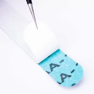 Akcesoria do paznokci - Molly Lac Nakładki ścierne zamienne do pilnika metalowego łódka półksiężyc (kolor zebra) gradacja 100 10 szt - miniaturka - grafika 1