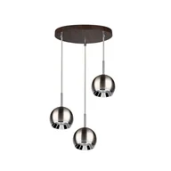 Lampy sufitowe - Spotlight Ball Wood lampa wisząca 3-punktowa orzech/satyna 5141376R 5141376R - miniaturka - grafika 1