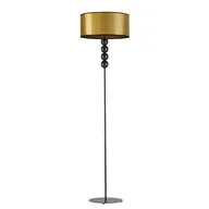 Lampy stojące - Industrialna lampa stojąca do salonu czarno-złota BERMUDY MIRROR - miniaturka - grafika 1