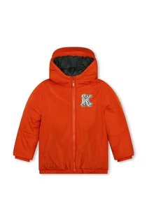 Kurtki i płaszcze dla dziewczynek - Kenzo Kids kurtka dziecięca kolor pomarańczowy - Kenzo kids - grafika 1