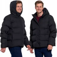 Kurtki męskie - KURTKA MĘSKA PIKOWANA Z KAPTUREM ZIMOWA CIEPŁA NA ZAMEK MODNA MORAJ L BLACK - miniaturka - grafika 1