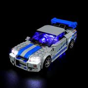 Klocki - Zestaw oświetlenia LED do Lego Nissan Skyline GT-R Speed Champions - miniaturka - grafika 1