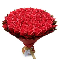 Zestawy upominkowe - Prezent na 50 Urodziny. Bukiet mydlany kwiaty mydlane róże 50 szt. - miniaturka - grafika 1