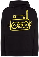 Bluzy męskie - Bluza fajny nadruk żółte RADIO r.XS - miniaturka - grafika 1