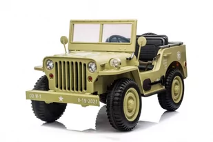 Pojazd Retro Wojskowy 4x4 Matcha PA.JH-101.BEZ - Pojazdy elektryczne dla dzieci - miniaturka - grafika 1