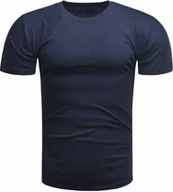 Koszulki męskie - Koszulka męska t-shirt gładki granatowy Recea - miniaturka - grafika 1