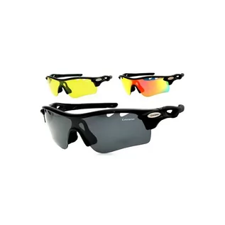 Okulary sportowe - Okulary LOZANO LZ-110 czarne Wymienne Szkła i Polaryzacja - grafika 1