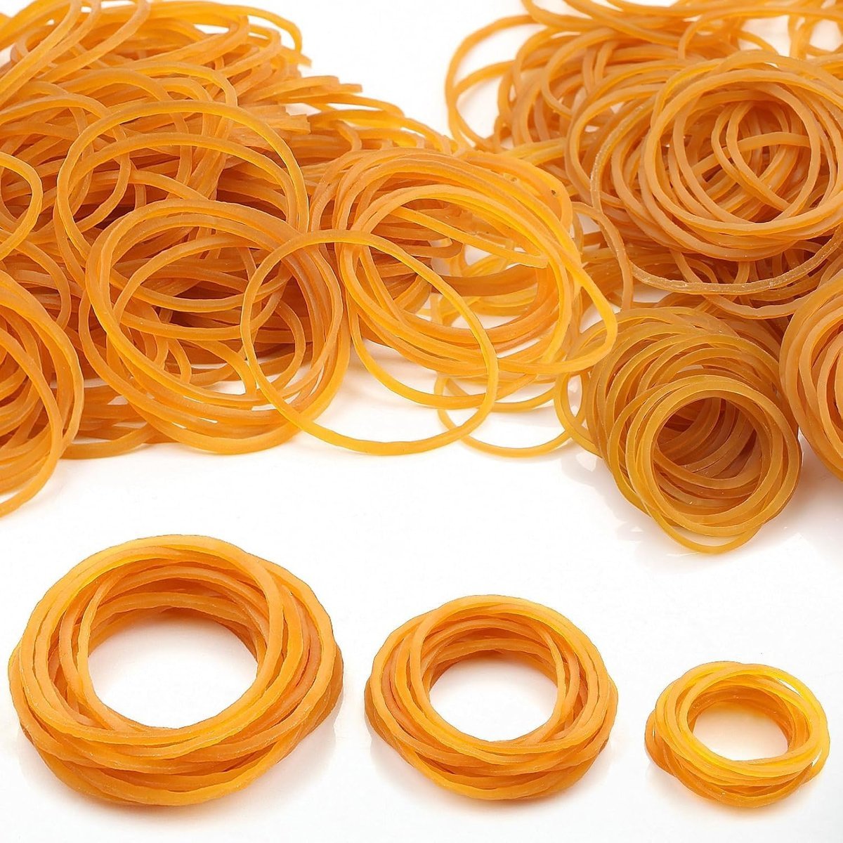 600 sztuk gumki żółte gumki 200 g naturalne gumki do użytku domowego grube mieszane gumki różne rozmiary 25 mm 38 mm 50 mm do pracy biurowej kuchni ..