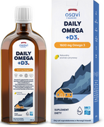 Witaminy i minerały - Osavi - Daily Omega + D3, 1600mg Omega 3, Cytryna, 250 ml - miniaturka - grafika 1