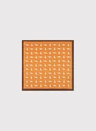 Dodatki do ubrań - Pomarańczowa poszetka w kotki - miniaturka - grafika 1