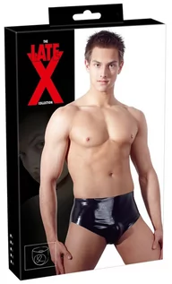 Odzież erotyczna - Lateksowe majtki z korkiem XL - grafika 1