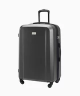 Walizki - PUCCINI Duża walizka jednokolorowa czarna - miniaturka - grafika 1