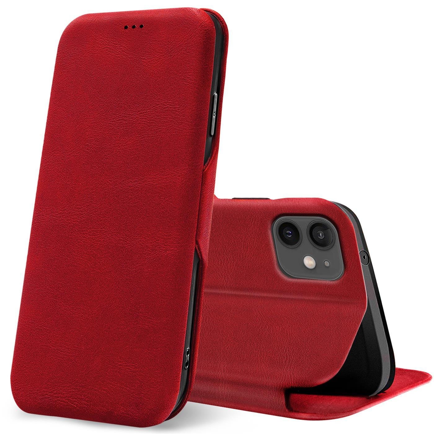Etui z klapką dla Apple iPhone 12 Mini (5,4 cala) Etui Book Cover Etui na telefon komórkowy z miejscem na kartę Etui ochronne Premium