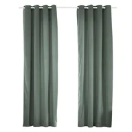 Zasłony - Zasłony na przelotkach 140 x 250 cm Smukee Home, 2 szt., zielone - miniaturka - grafika 1