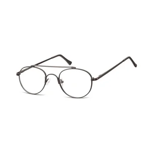 Okulary oprawki okrągłe zerówki metalowe korekcyjne 785 czarne - Okulary korekcyjne, oprawki, szkła - miniaturka - grafika 1