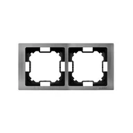 Klawisze i ramki - Kontakt Simon Kontakt_Simon Ramka 2-krotna NEOS uniwersalna poziom i pion tytanowy BMRC2/052 - miniaturka - grafika 1