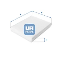 Filtry kabinowe - Filtr, wentylacja przestrzeni pasażerskiej UFI Filtry 53.040.00 - miniaturka - grafika 1