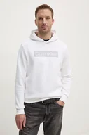 Bluzy męskie - Calvin Klein bluza męska kolor biały z kapturem z nadrukiem K10K113552 - miniaturka - grafika 1